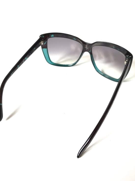 Gucci Oversized Cat Eye Sunglasses Womens Brown Turquoise GG 3585/S Gradient